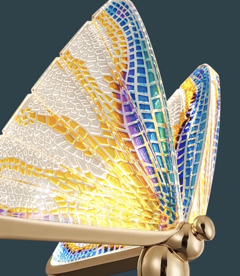 Настольная лампа бабочка BUTTERFLY Color, цветная