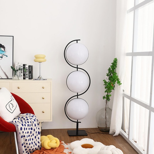 Напольный светильник MAI HE MAI черный с белым Blank Circle, E27, 54 Вт