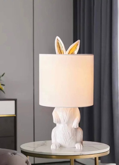 Настольная лампа HARE 23*49, белый, смола.