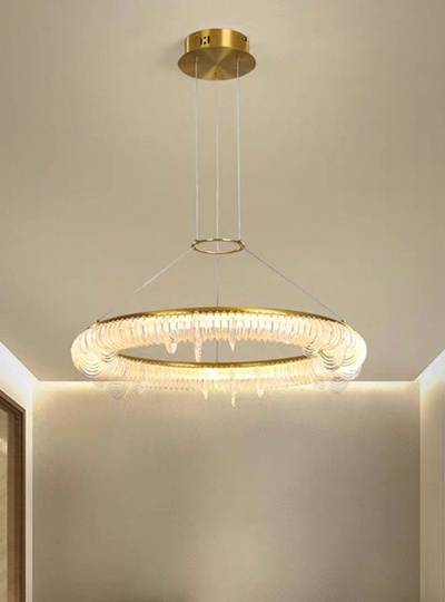 Люстра медная Elyvrin, металл, 45*12 см, светодиодная, LED