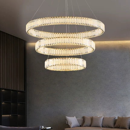 Люстра подвесная CALISKAN 80*150 золотой, хрусталь, металл, LED.