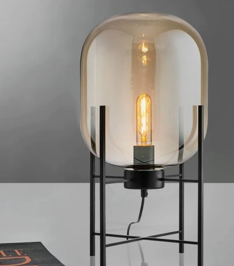 Настольная лампа CHAD 26*45, коньячный, металл, Е21.