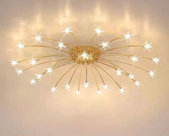 Люстра золотая Altreve, металл, стекло, 105*18 см, G4