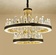 Люстра подвесная ALBENI 50*35 золото, кристалл, металл, LED.