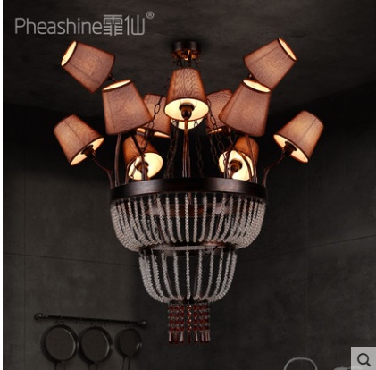 Дизайнерские светильник 85*95 см led, e14, железо, ткань