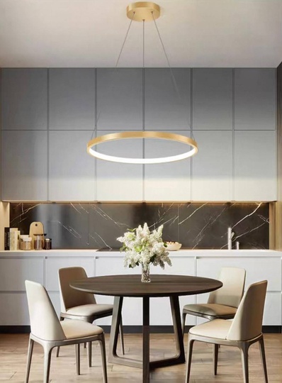 Люстра подвесная, медь, ПММА, WILLOW 120*2 металл, LED.