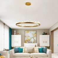 Люстра подвесная, золото, кристалл, LOUIS 60*11 металл, LED.