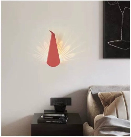 Настенный светильник, БРА EMRE 14*36, розовый, металл, LED.