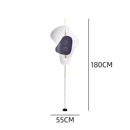 Торшер бело-синий Aerisyn, 55*55*180 см, LED, 5 Вт, мрамор, 5 Вт