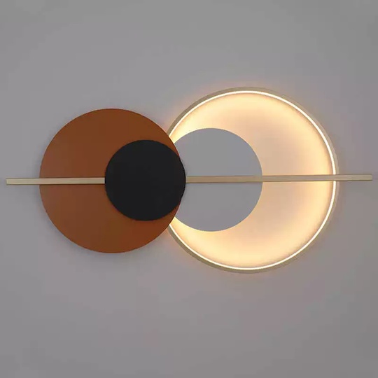 Настенный светильник, Бра MAXIM 88*45, оранжевый, белый, черный, медный, металл, LED.