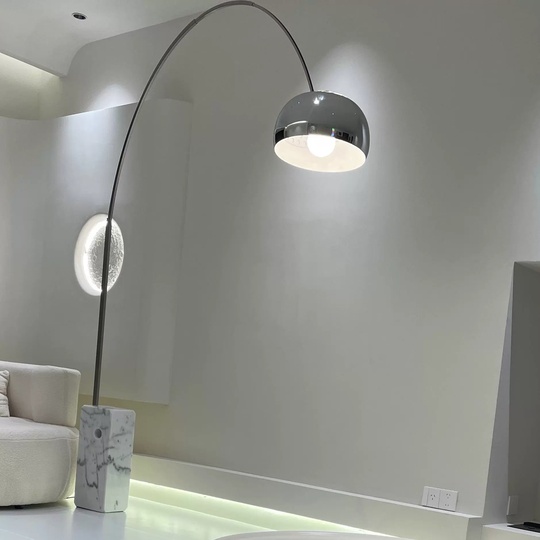 Торшер серый Ocelix, 200*250 см, LED, Е27, мрамор, 14 Вт