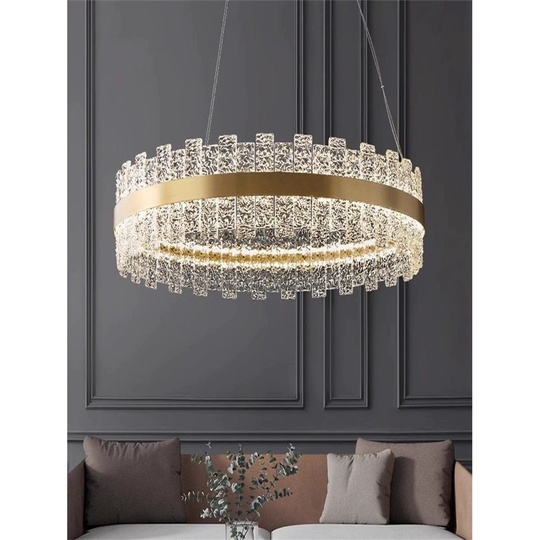 Люстра подвесная, медный, хрусталь, FASHIONABLE 100*16, металл, LED.