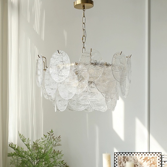 Люстра подвесная, медный, стекло, PERSPICACIOUS 80*40, металл, E14.