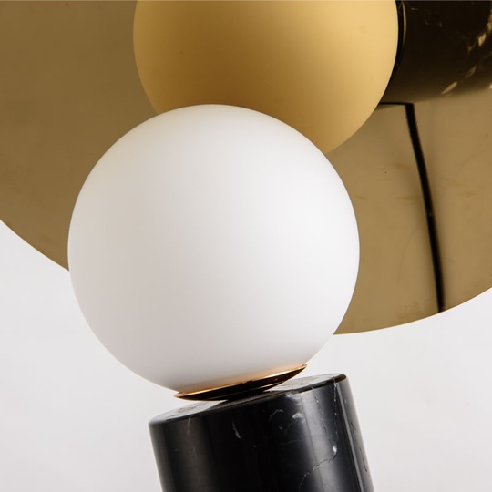 Настольная лампа черная с золотом Pablo Bola, 30*40 см