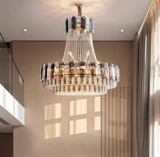 Люстра подвесная, золото, кристалл, CORBIN 120*140 металл, E14.