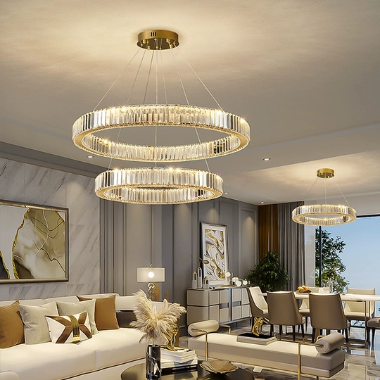 Люстра подвесная, золото, кристалл, CASPER 80*60 металл, E14.