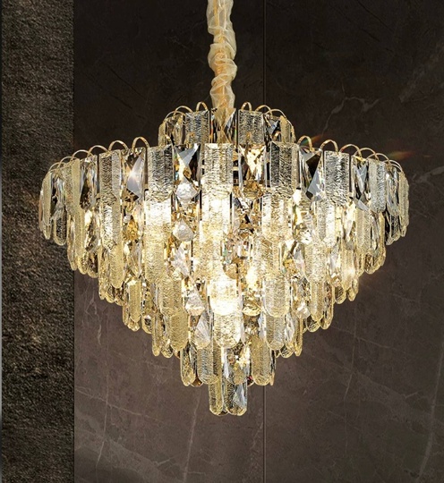 Люстра подвесная AKGUL 80*57 золото, стекло, металл, Е14.