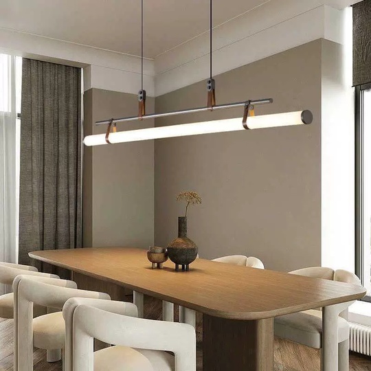 Люстра черная Elyvra, металл, 115*18 см, светодиодная, LED