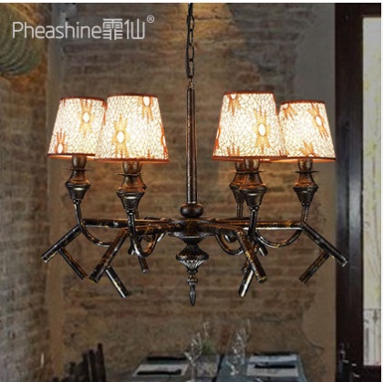 Люстра шесть голова кованого железа
