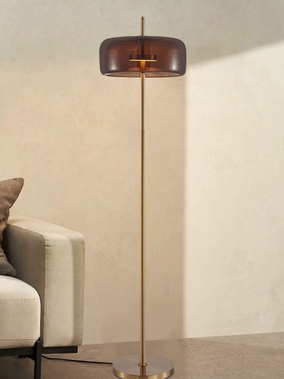 Торшер латунь Oriqux, 35*35*159 см, LED, кнопка, металл, 10 Вт