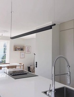 Люстра черная Vantor, металл, 120*200 см, светодиодная, LED