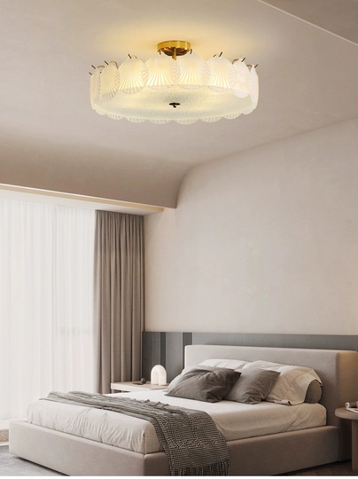 Люстра подвесная, медный, стекло, MURMURING 50*23, металл, E14.