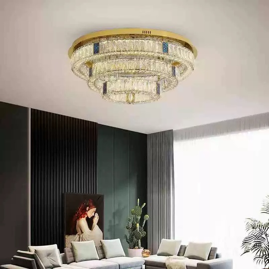 Потолочный светильник, золото, хрусталь, ARIANA 40*60*80 металл, LED.