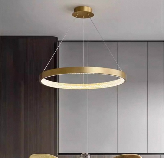 Люстра подвесная, медь, ПММА, NALA 60*4 металл, LED.