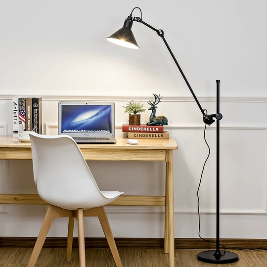 Торшер черный Aurelix, 50*160 см, LED, E27, металл, 10 Вт