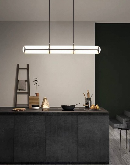 Светильник подвесной, черный, Elurix, металл, 128*10 см, светодиодная, LED