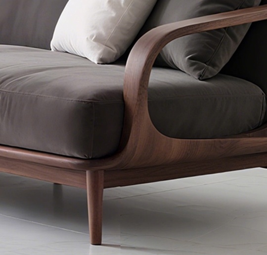 Диван черный орех, 240*85*80 см, итальянский стиль, ткань, не раскладной