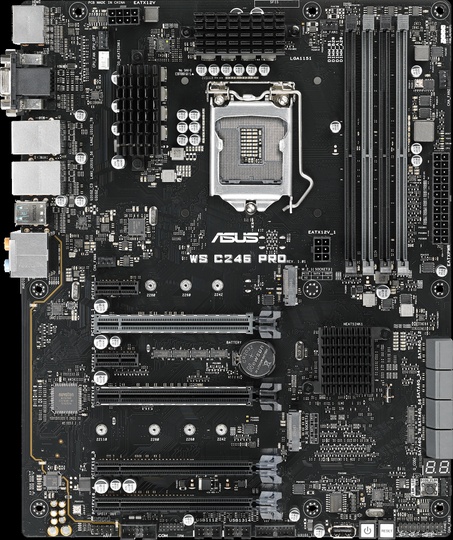 Серверная материнская плата ASUS WS C246 PRO