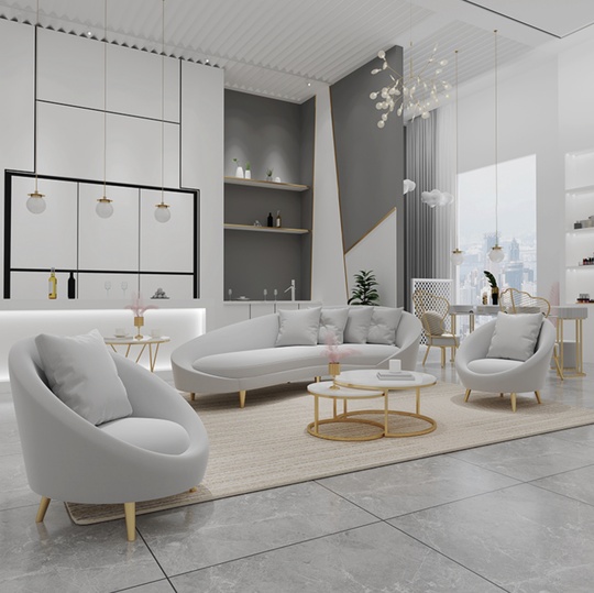 Прямой диван светло-серый Morosos, механизм Нераскладной, 170х65х80 см