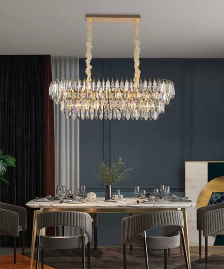 Люстра подвесная ERGE 100*30 дымчатый, стекло, металл, Е14.