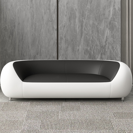 Диван белый с черным Reposo, нераскладной, 210х102х66 см