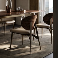 Обеденный стул молочный Mario, 49*79*60 см, кожа, в итальянском стиле