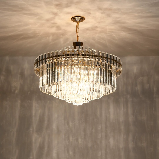 Люстра подвесная бронза Elquar, металл, трос 50 см, 100*58 см, Е14