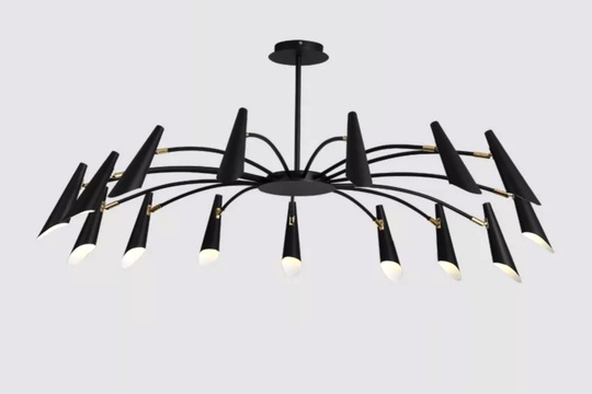 Люстра подвесная MAI HE MAI черная, 128*16 см, Maytoni Vigo - черная, G9, 40 Вт