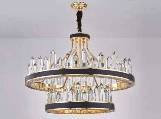 Люстра подвесная ALBENI 50*35 золото, кристалл, металл, LED.