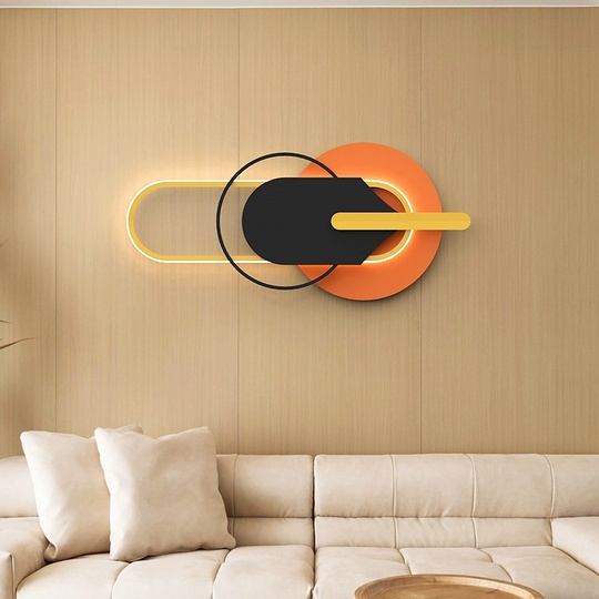 Настенный светильник, Бра MATTHEW 83*39, оранжевый, белый, черный, медный, металл, LED.