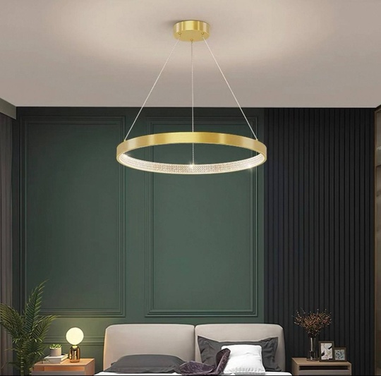 Люстра подвесная, медь, ПММА, NALA 40*4 металл, LED.