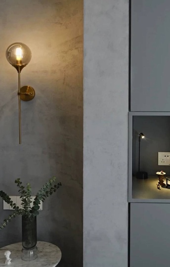 Настенный светильник LOUIS 15*60, бронза, коньяк, металл, Е27.