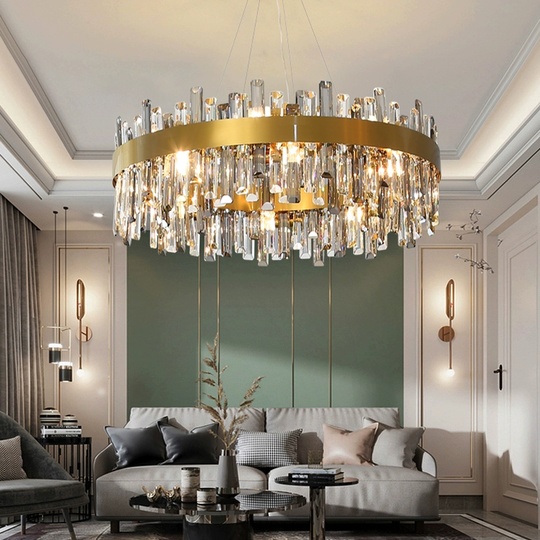 Люстра подвесная, медный, кристалл, BEAUTIFUL 80*25, металл, E14.