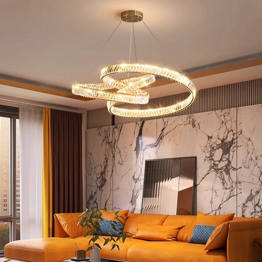 Люстра подвесная, бронза, хрусталь, RUFUS 80*30 металл, LED