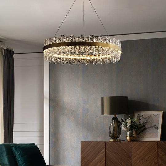 Люстра подвесная, медный, хрусталь, FASHIONABLE 40*16, металл, LED.