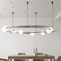 Люстра подвесная, медь, стекло, AIDEN 110*65, металл, G9