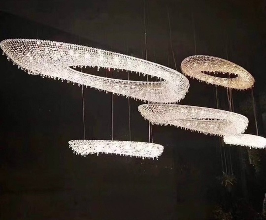 Люстра подвесная, серебро, хрусталь, ZOE 120*52*20 металл, G9.