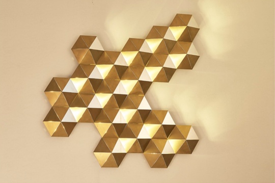 Настенный светильник Sconce, 92*78 см, золотой, LED