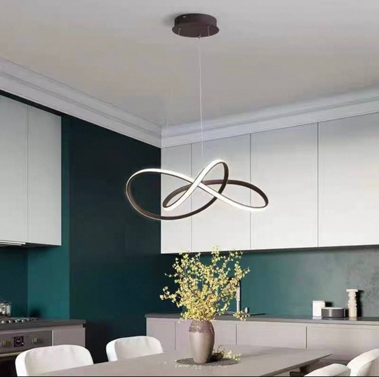 Люстра подвесная, черный, ПММА, JOSEPH BLACK 80*120, металл, LED