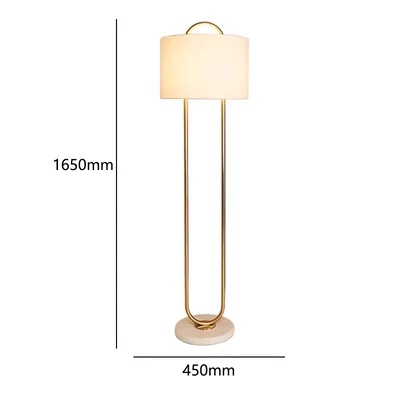 Торшер белый золото Aerivix, 45*165 см, LED, Е27, мрамор, 14 Вт
